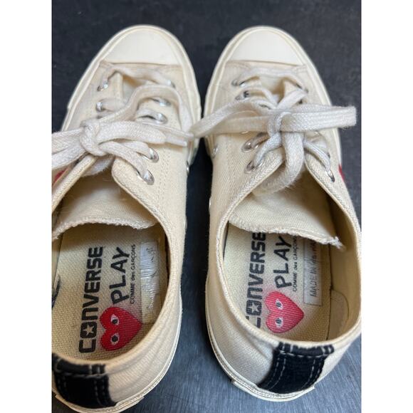 Converse Comme Des Garcons PLAY Chuck Taylor 70 Low Top Sneaker White W 7 M 5 - Picture 7 of 8